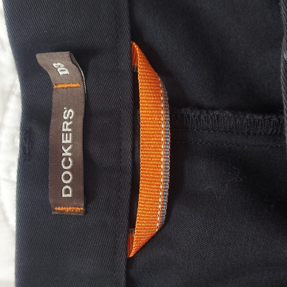 * Dockers D3 Men's Black Khaki Pleated Cuffed Business Casual Pants, Size 40X32 - Picture 7 of 10